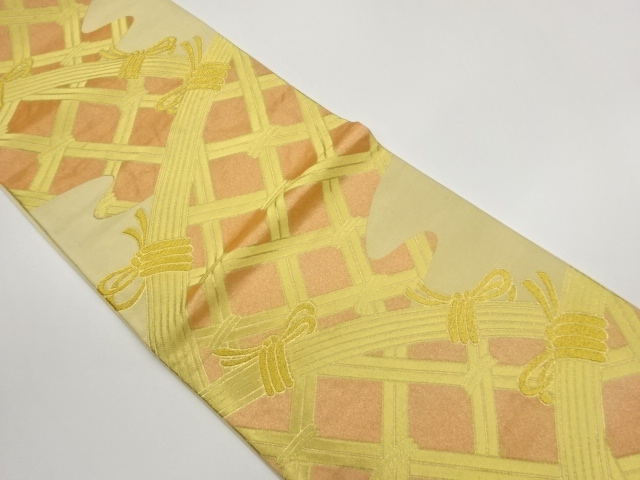 JAPANESE FUKURO OBI / WOVEN FENCE PATTERN